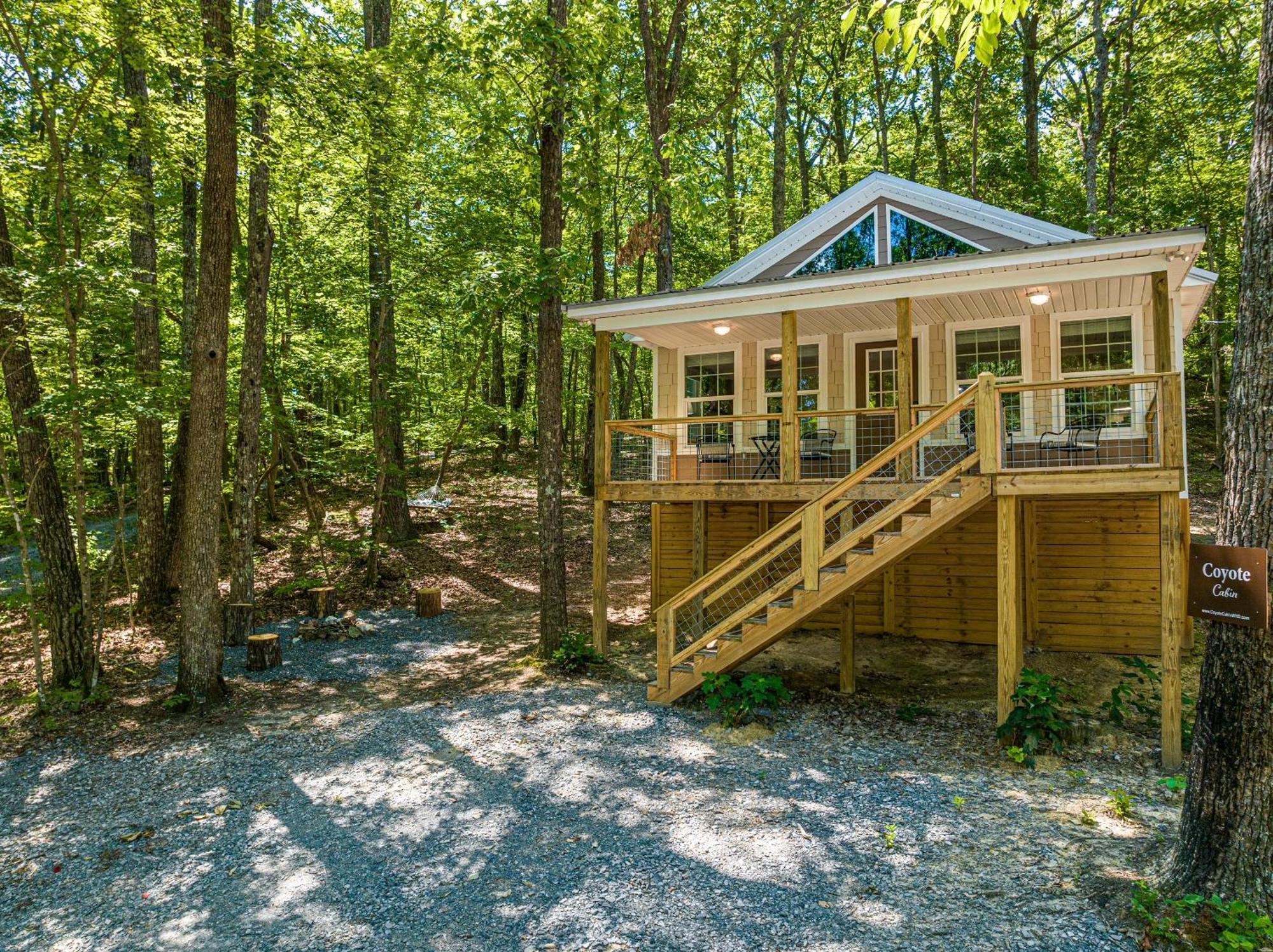 Coyote Cabin At Woodland Retreat At Desoto Beside Desoto State Park Fort Payne Dış mekan fotoğraf